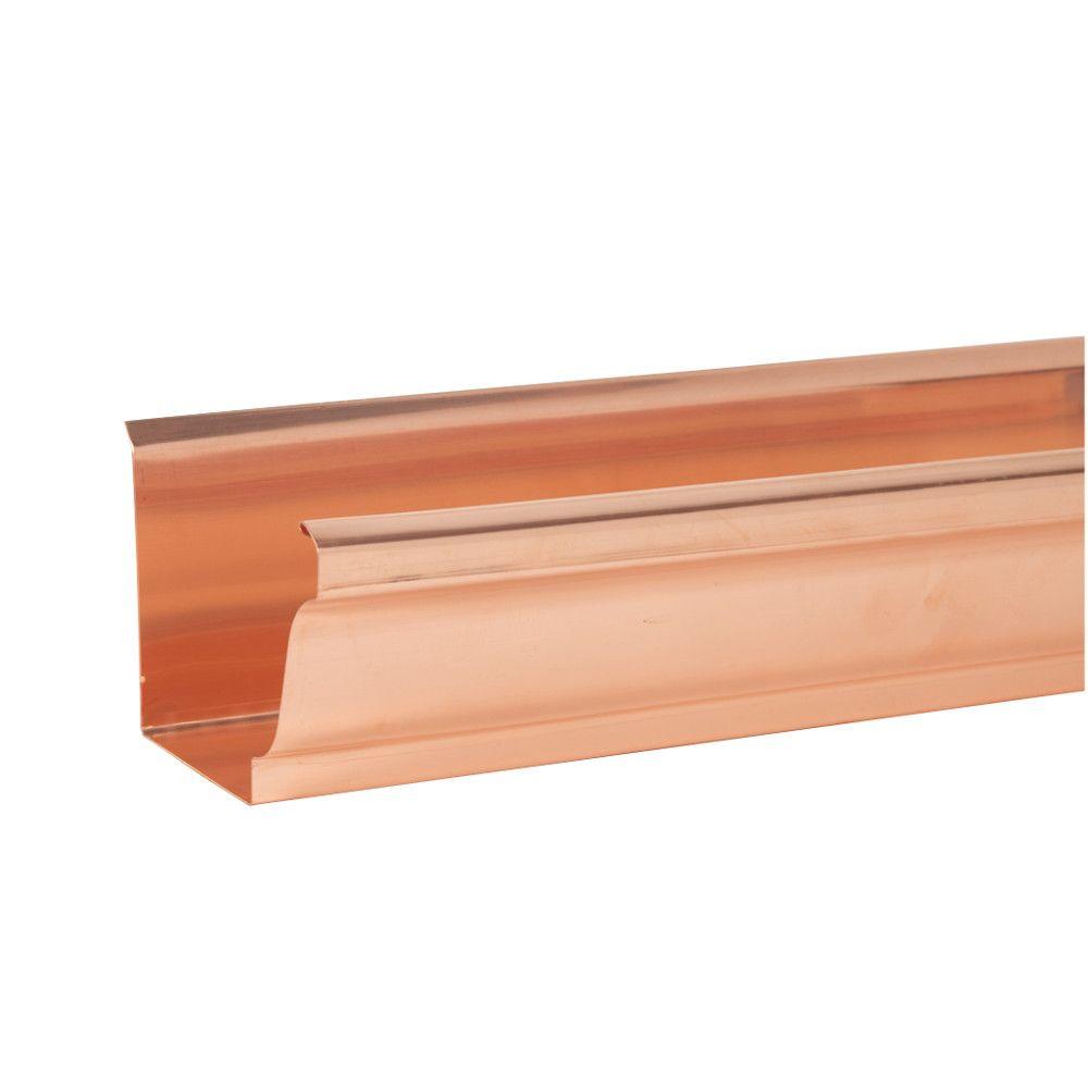 Amerimax Home Products 10 ft. x 6 in. HalfRound Copper Single Bead