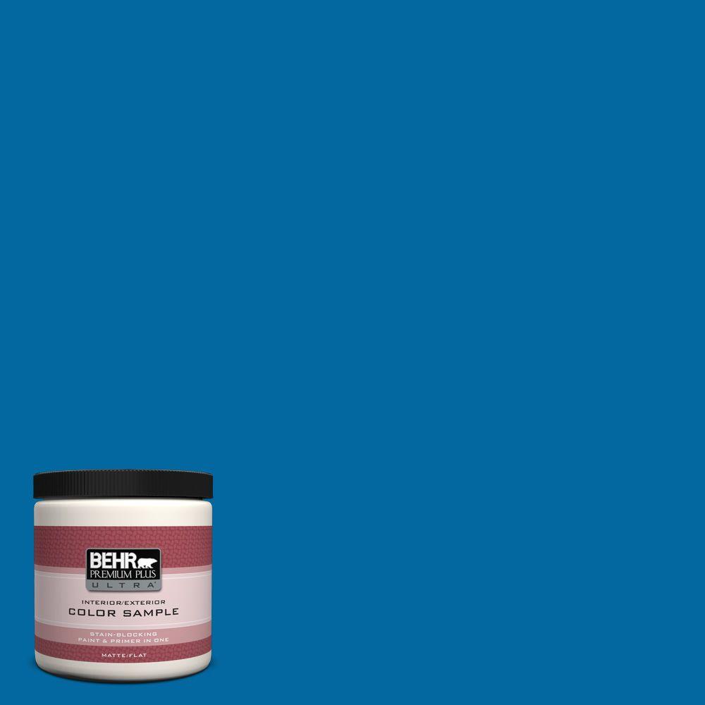 Behr Premium Plus Ultra 8 Oz S G 560 Jazz Blue Matte Interior S G 560 Jazz Blue Matte Interior Exterior Paint And Primer In One Sample