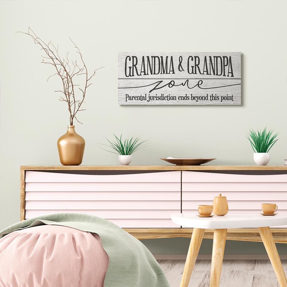 Stupell Industries Grandma And Grandpa Zone Funny Wood Textured Family Word Design Daphne Polselli Canvas Home Wall Art 13 In X 30 In Fwp 332 Cn 13x30 The Home Depot