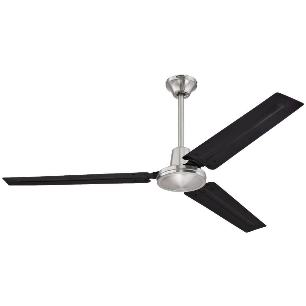 Westinghouse Nickel Indoor Ceiling Fans Without Lights Industrial 56 In Indoor Brushed Nickel Ceiling Fan With Wall Control