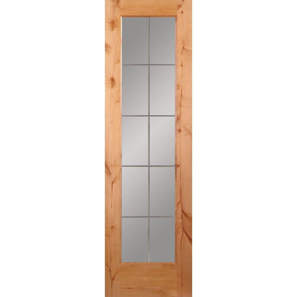 Feather River Doors 24 In X 80 In 10 Lite Illusions Woodgrain Unfinished Knotty Alder Interior Door Slab