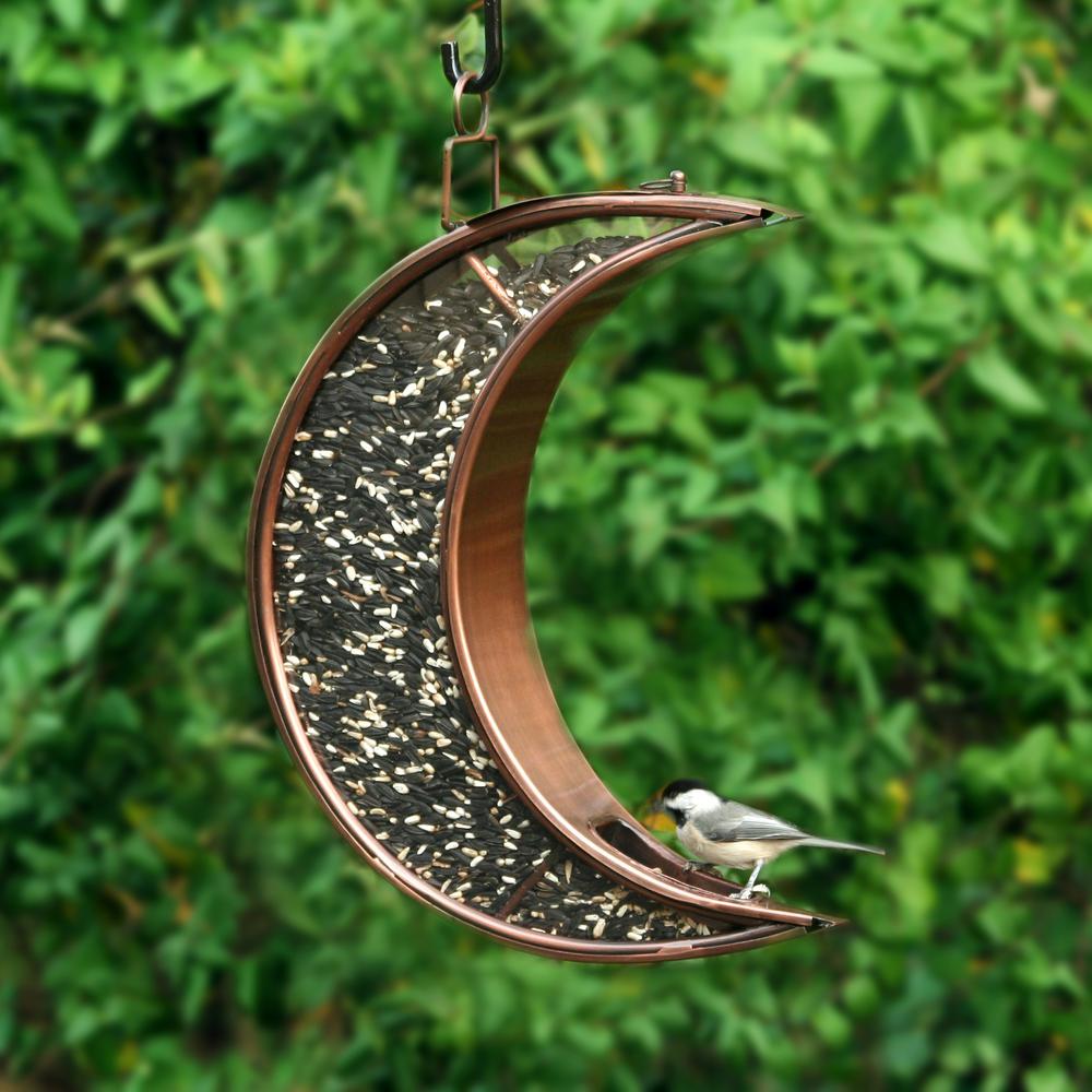 Good Directions Copper Crescent Moon Bird Feeder 114vb The Home