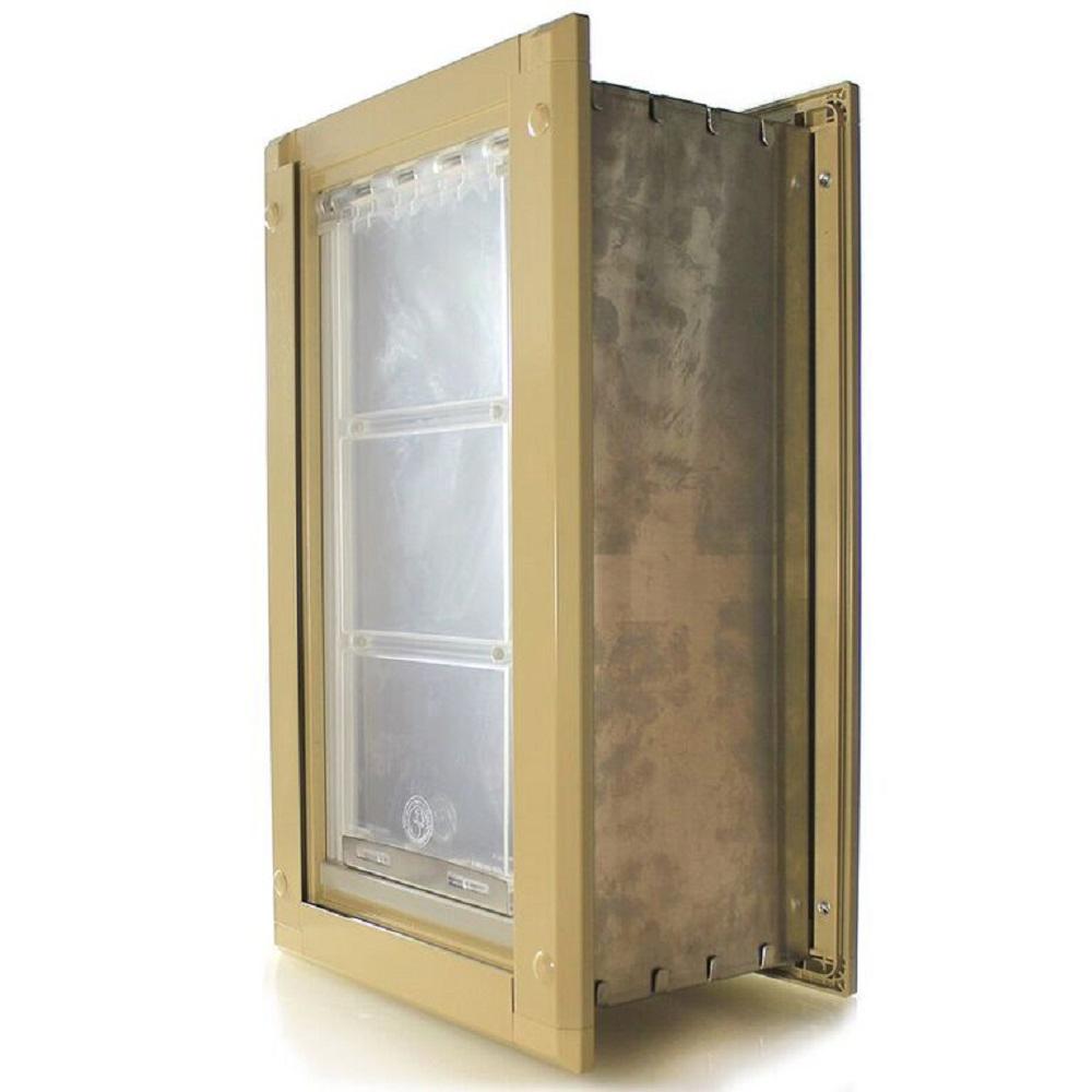 Endura Flap 6 In X 11 Small Single For Walls With Tan 6 In X 11 Small Single Flap For Walls With Tan Aluminum Frame