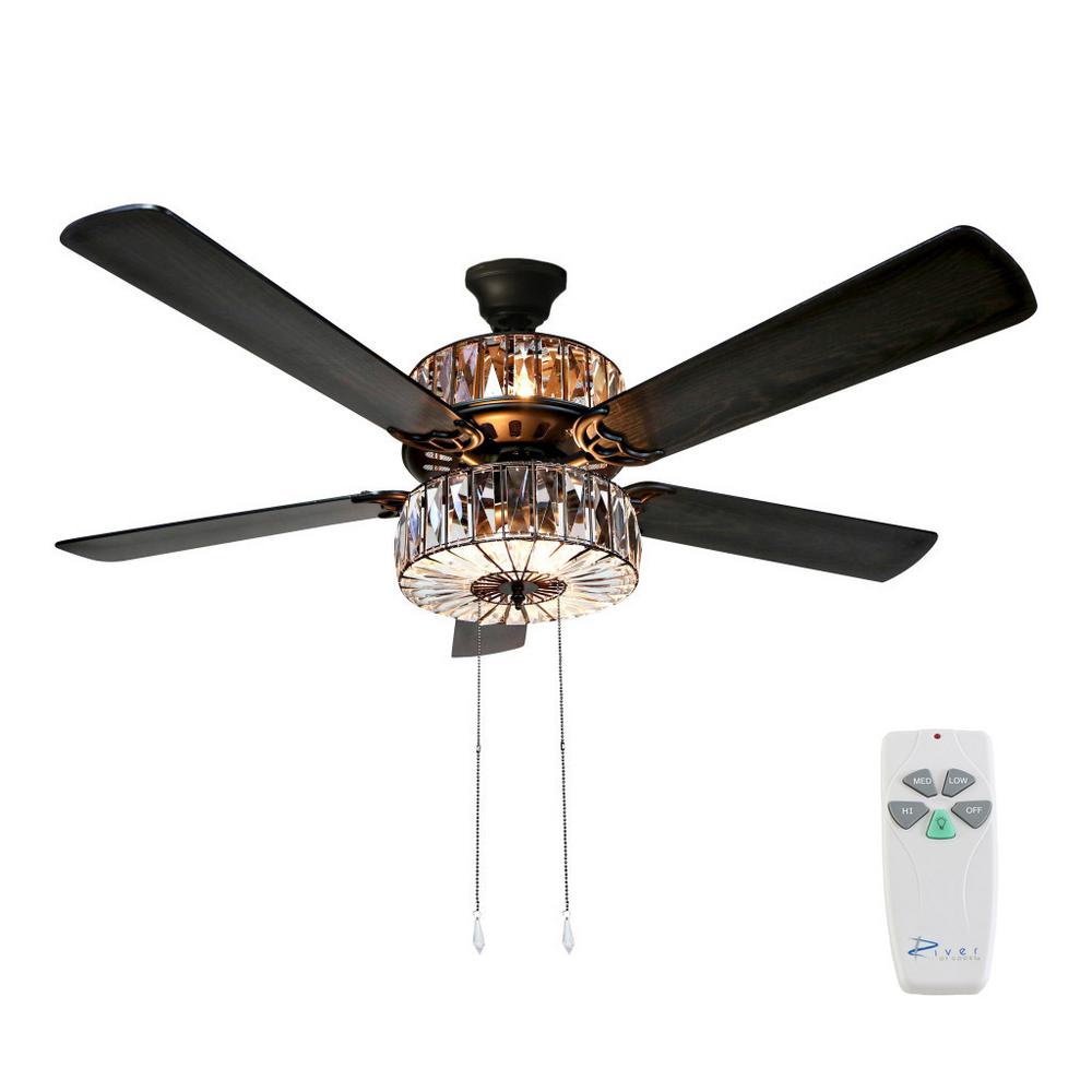 River Of Goods 52 In Clear Ceiling Fan 16553s The Home Depot