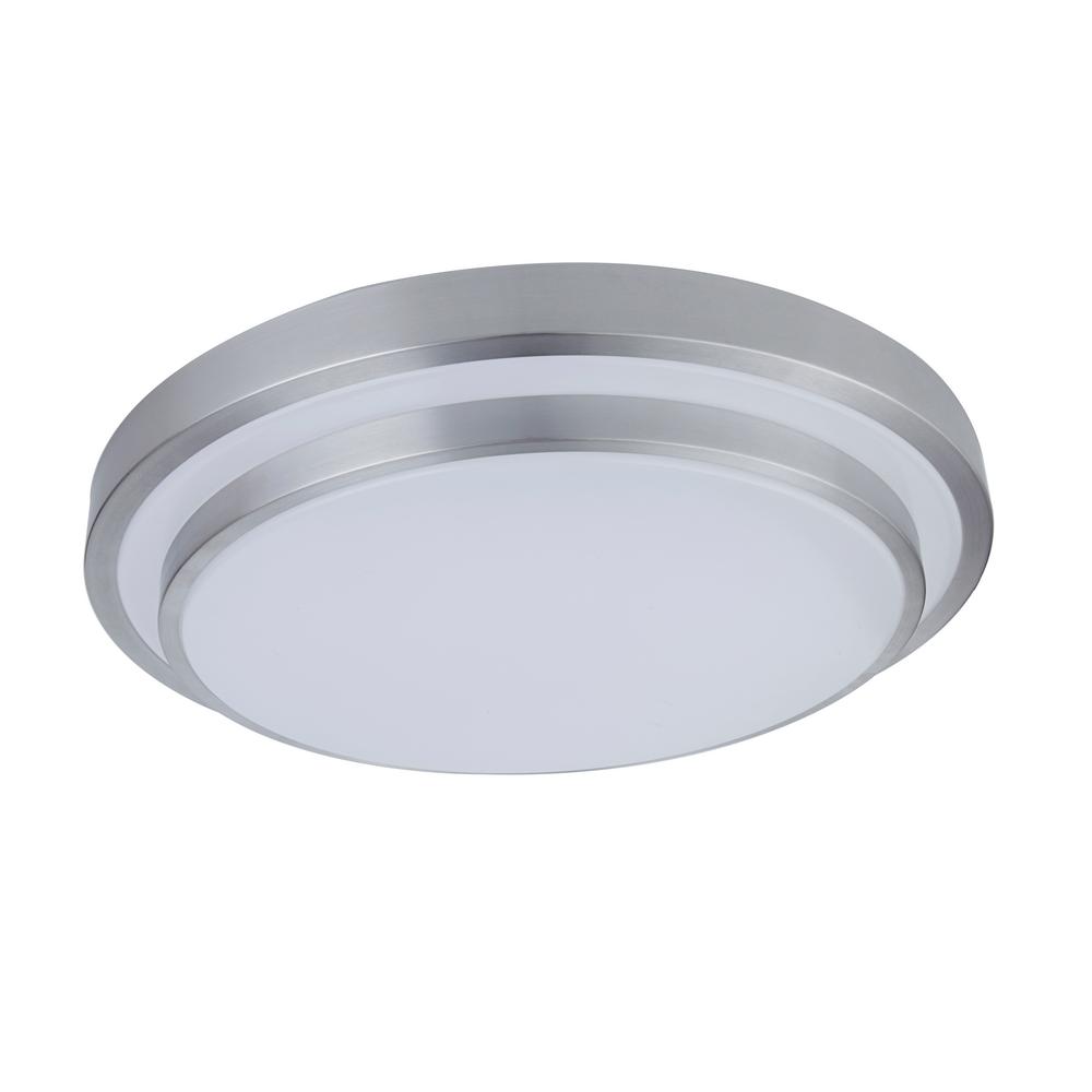 Lutec 36 Watt Silver And White Integrated Led Ceiling Flush Mount 36 Watt Silver And White Integrated Led Ceiling Flush Mount