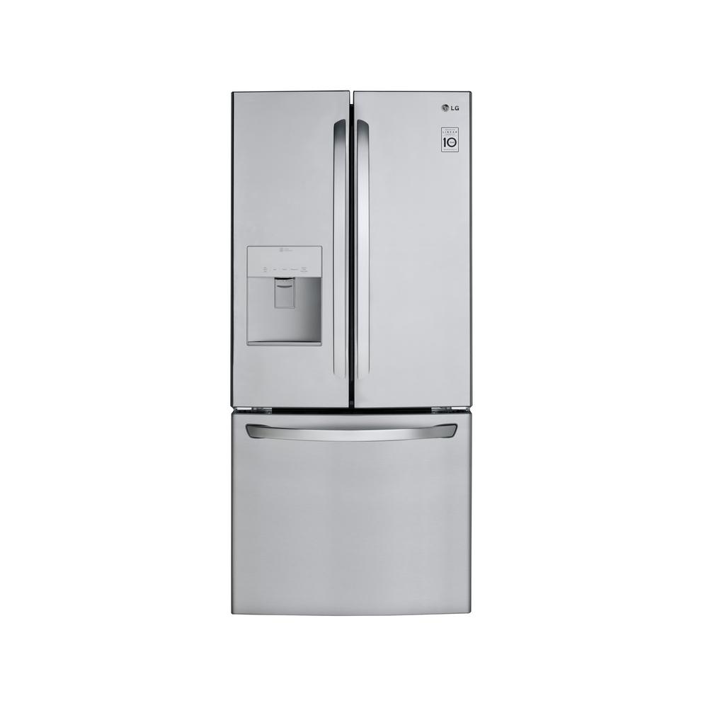 LG Electronics 21.8 cu. ft. French Door Refrigerator with External Water Dispenser in Stainless Steel