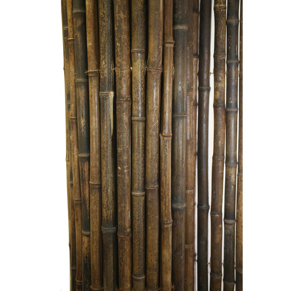Backyard X Scapes 1 In D X 3 Ft H X 8 Ft W Black Rolled Bamboo