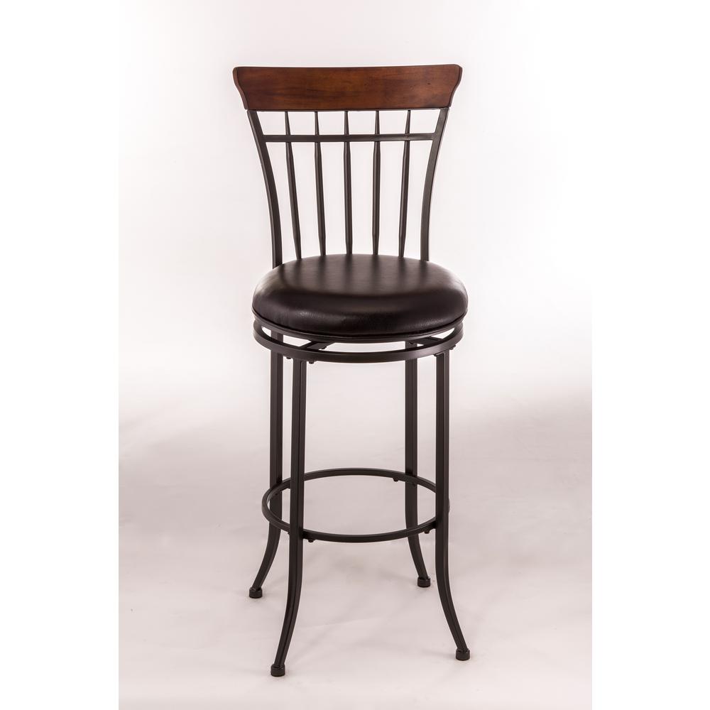 Hillsdale Furniture Cameron 30 in. Chestnut Brown Swivel Cushioned Bar