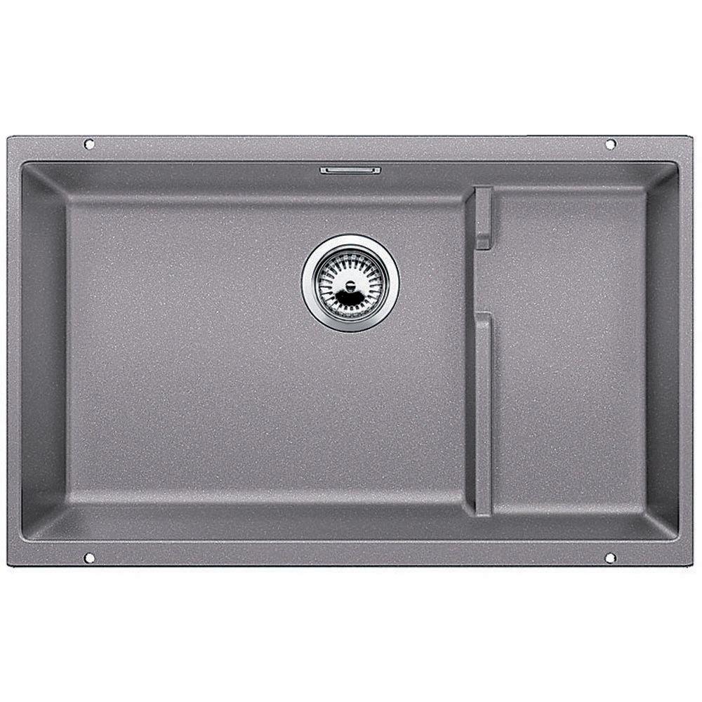 Blanco PRECIS Cascade Undermount Granite Composite 29 In Single Bowl   Metallic Gray Blanco Undermount Kitchen Sinks 519452 64 1000 