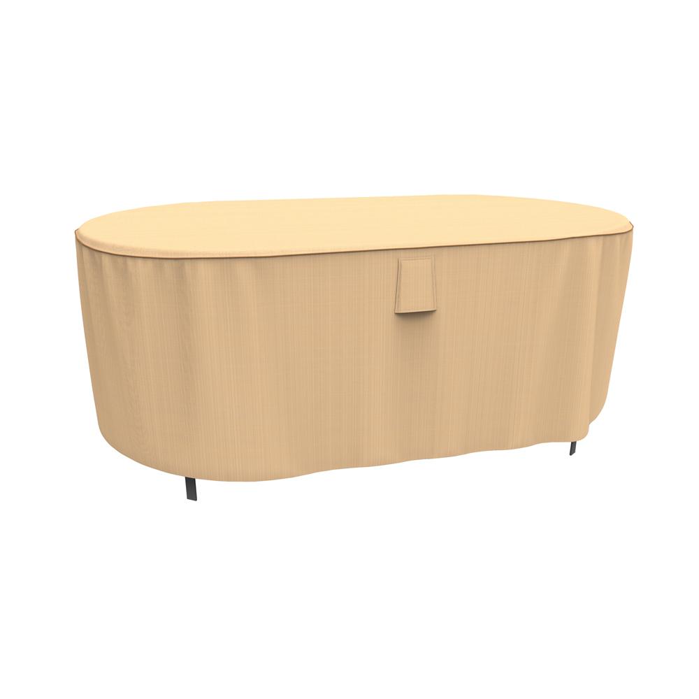 Budge Rust Oleum Neverwet X Large Tan Outdoor Round Patio Table Cover P5a07tnnw1 The Home Depot - Large Oval Patio Table Cover Budge Rust Oleum Neverwet X Large Tan Outdoor Round Patio Table Cover P5a07tnnw1 The Home Depot - Large Oval Patio Table Cover