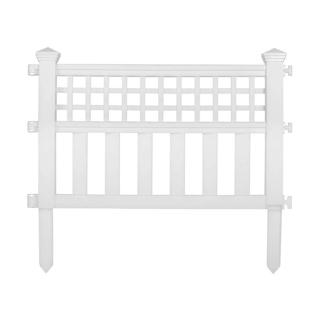 Suncast Grand View 14 in. Resin Garden Fence-CPLGVF24 ...