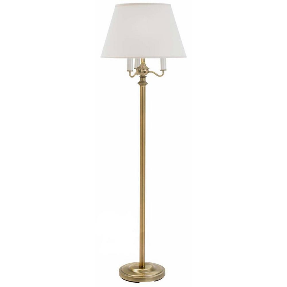 Fangio Lighting 61 In Antique Brass Candelabra Club Metal Floor Fangio Lighting 61 In Antique Brass Candelabra Club Metal Floor Lamp