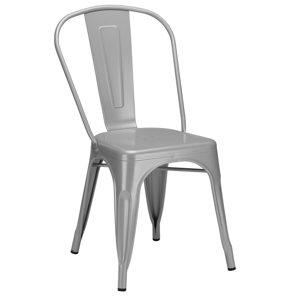 Poly And Bark Trattoria Grey Side Chair Em 112 Gry The Home Depot Poly And Bark Trattoria Grey Side Chair