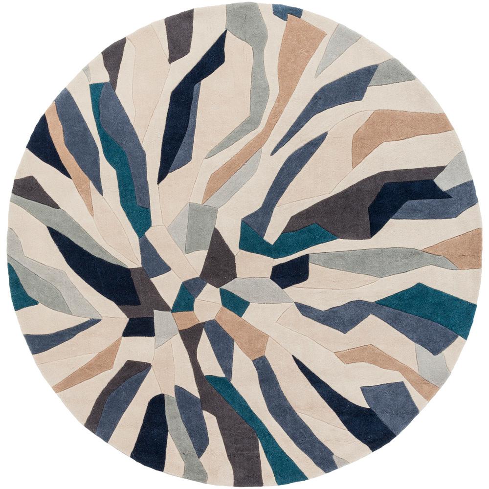 Artistic Weavers Nabari Bright Blue 8 Ft X Round Indoor Area Artistic Weavers Nabari Bright Blue 8 Ft X Round Indoor Area Rug