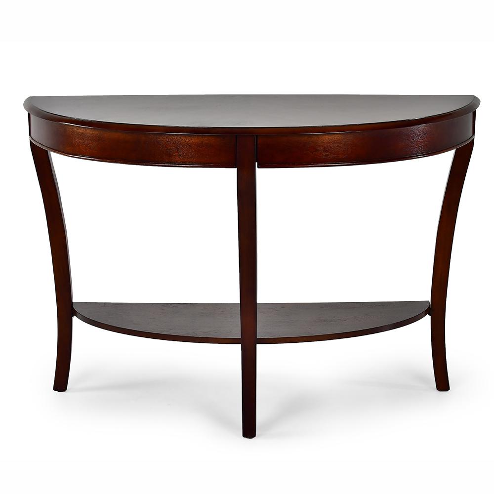 Half Circle Cherry Wood Console Tables Accent The Troy Medium Cherry Traditional Sofa Table