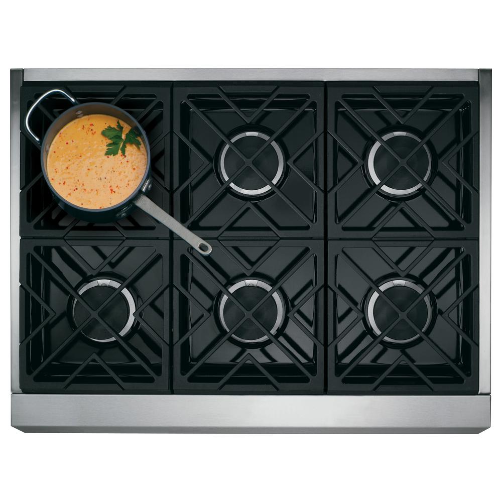 Cafe 36 In Gas Cooktop In Stainless Steel With 6 Burners