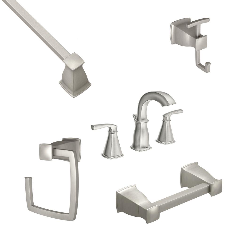 MOEN Darcy 8 in. Widespread 2Handle Bathroom Faucet with 3Piece 24 in