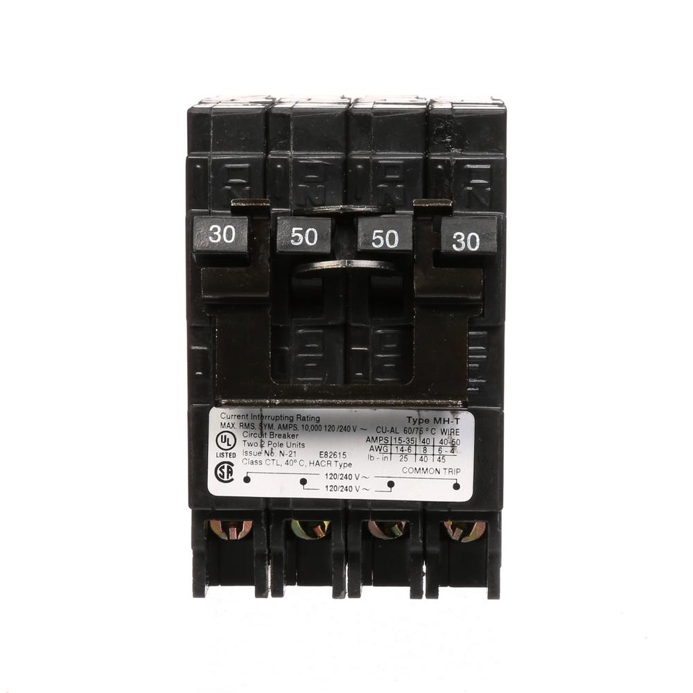 Murray Quadplex One Outer 30 Amp Double-Pole and One Inner 50 Amp
