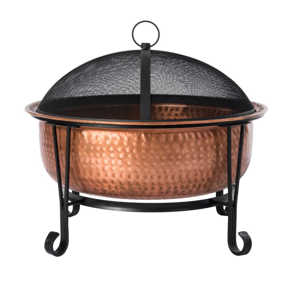 Copper Fire Pits Outdoor Heating The Home Depot