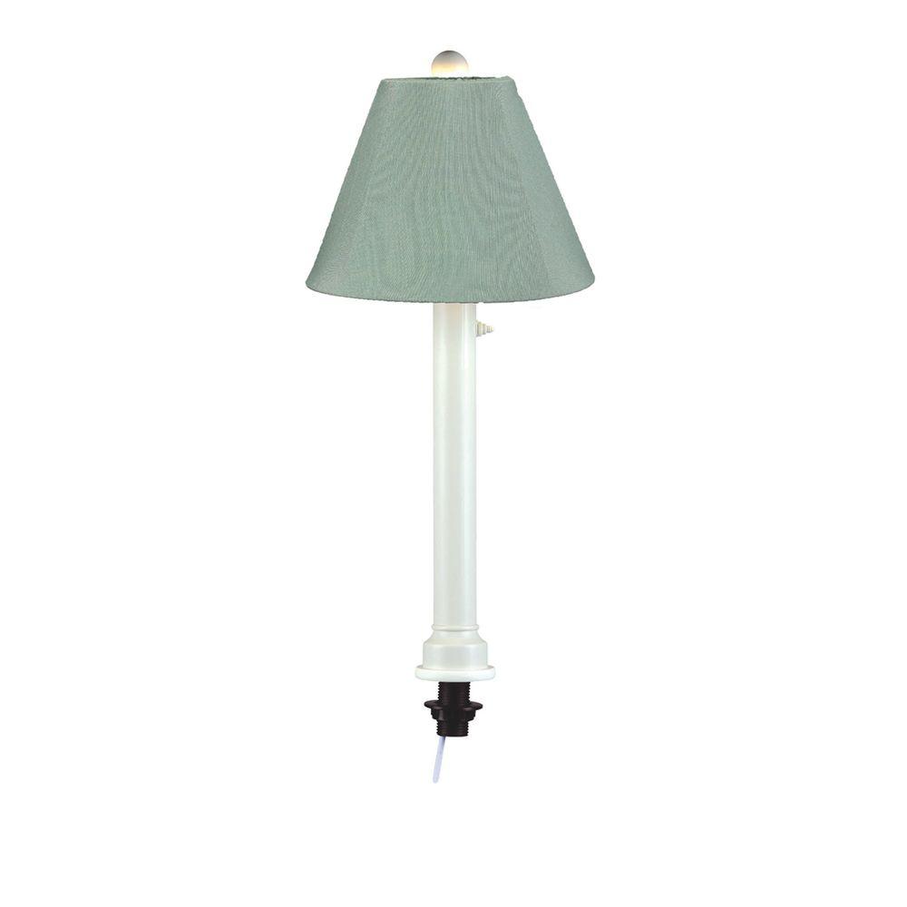 Patio Living Concepts Catalina 28 In White Umbrella Outdoor Table Lamp With Spa Shade