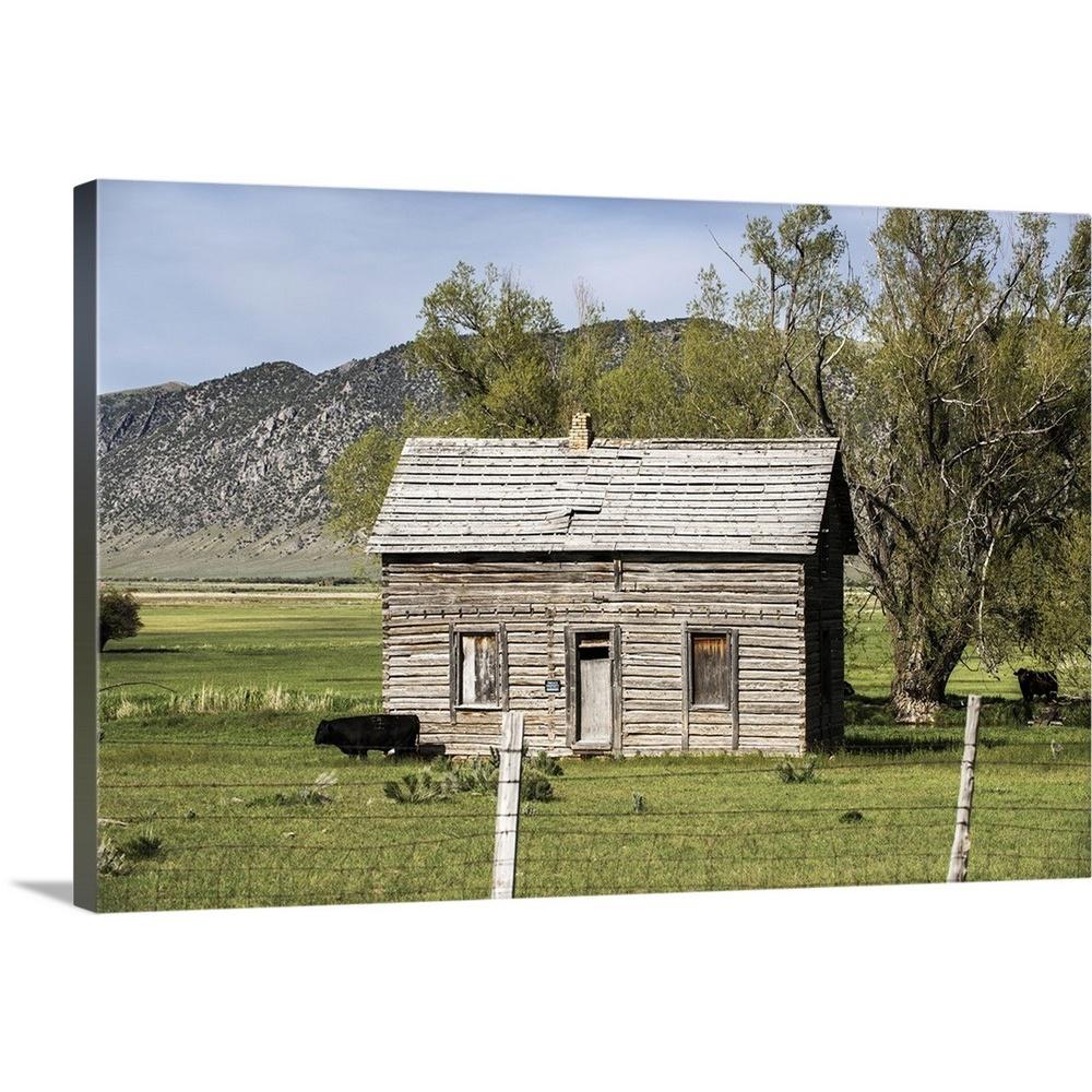 Greatbigcanvas Weathered Barn In A Green Field In Arches National