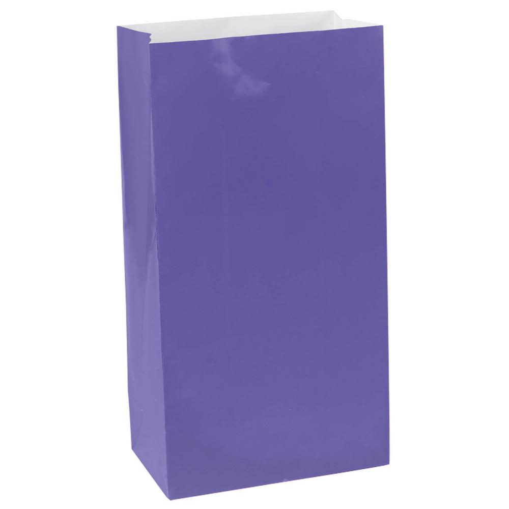 Amscan 6 5 In X 3in Purple Mini Paper Bags 12 Count 9 Pack
