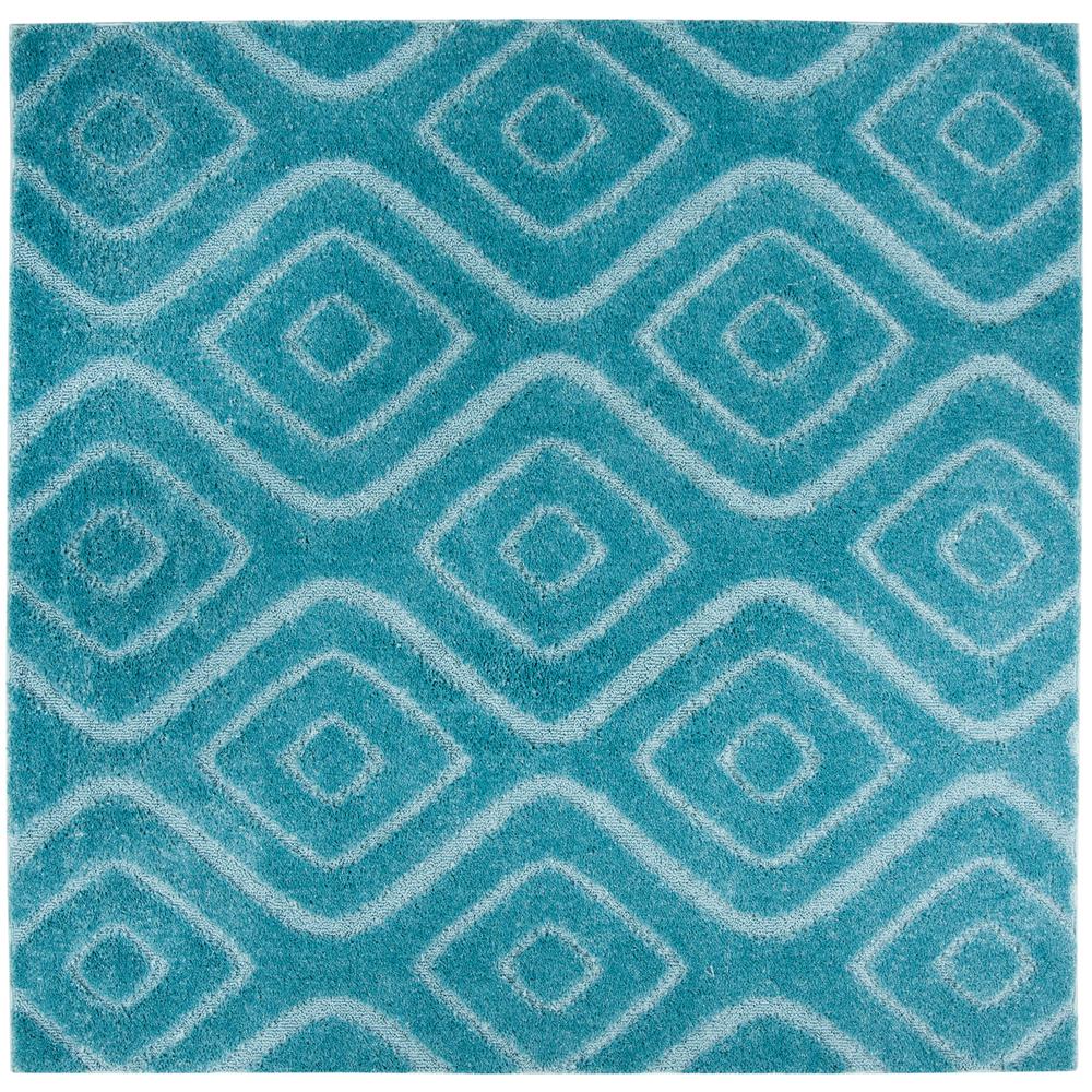Safavieh Olympia Shag Blue 7 ft. x 7 ft. Square Area RugOSG325D7SQ The Home Depot