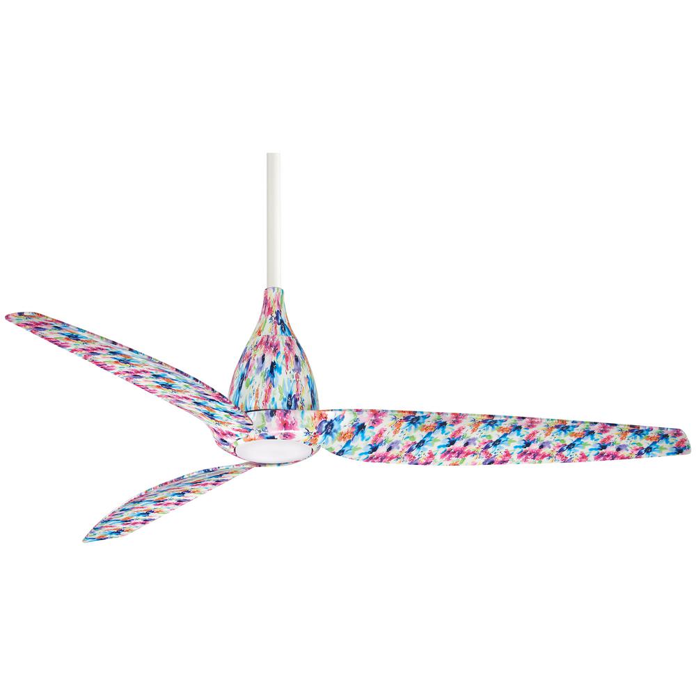 Minka Aire Tear 60 In Integrated Led Indoor Flower Ceiling Fan With Light With Remote Control