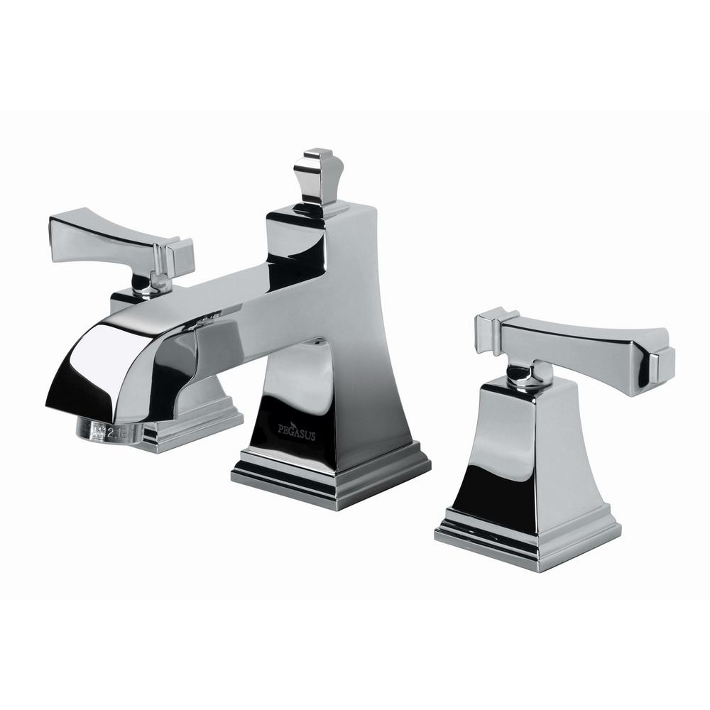 Pegasus Bathroom Faucets Bath The Home Depot Widespread 2 Handle High Arc Bathroom Faucet In Chrome