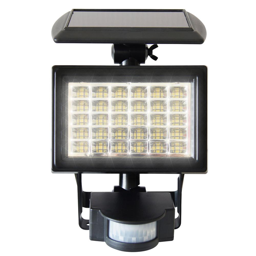 Ecothink Outdoor Area Lights Security Lighting The Solar Series 10 Black Motion Activated Outdoor Integrated Led Flood Security Light
