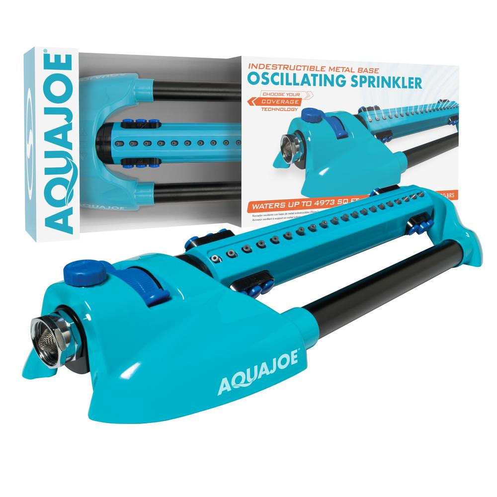 Aqua Joe - Indestructible Metal Base Oscillating Sprinkler