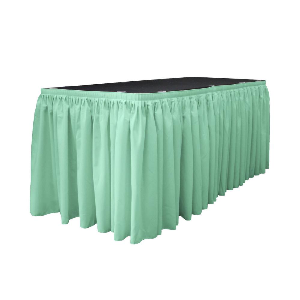 large green tablecloth