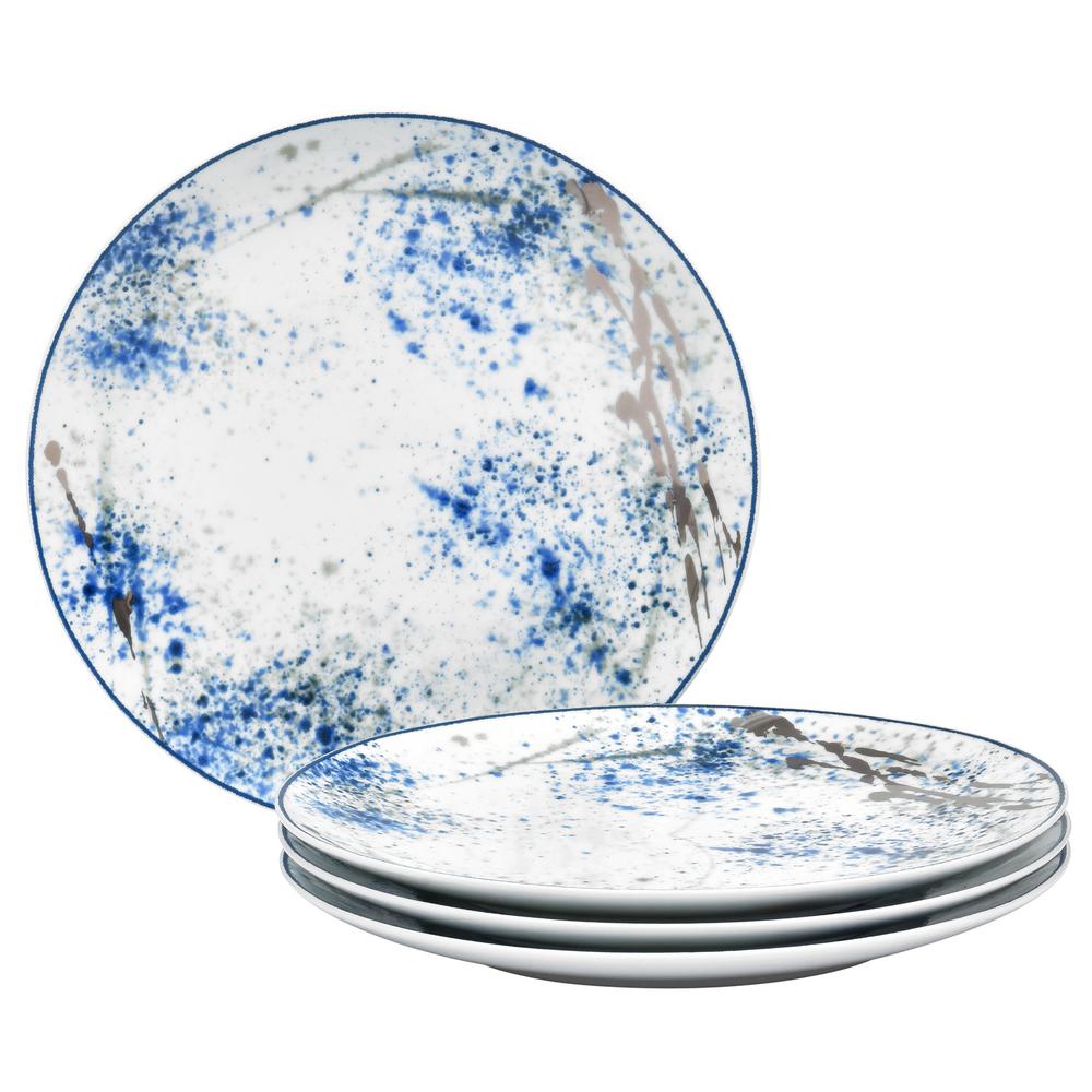 Blue Glass Corn on the Cob Dishes Set of 2