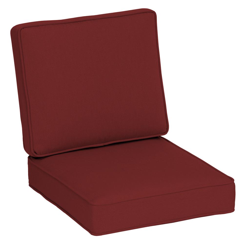 Paradise Cushions Sunbrella Sand 2-Piece Wicker Outdoor Chair Cushion