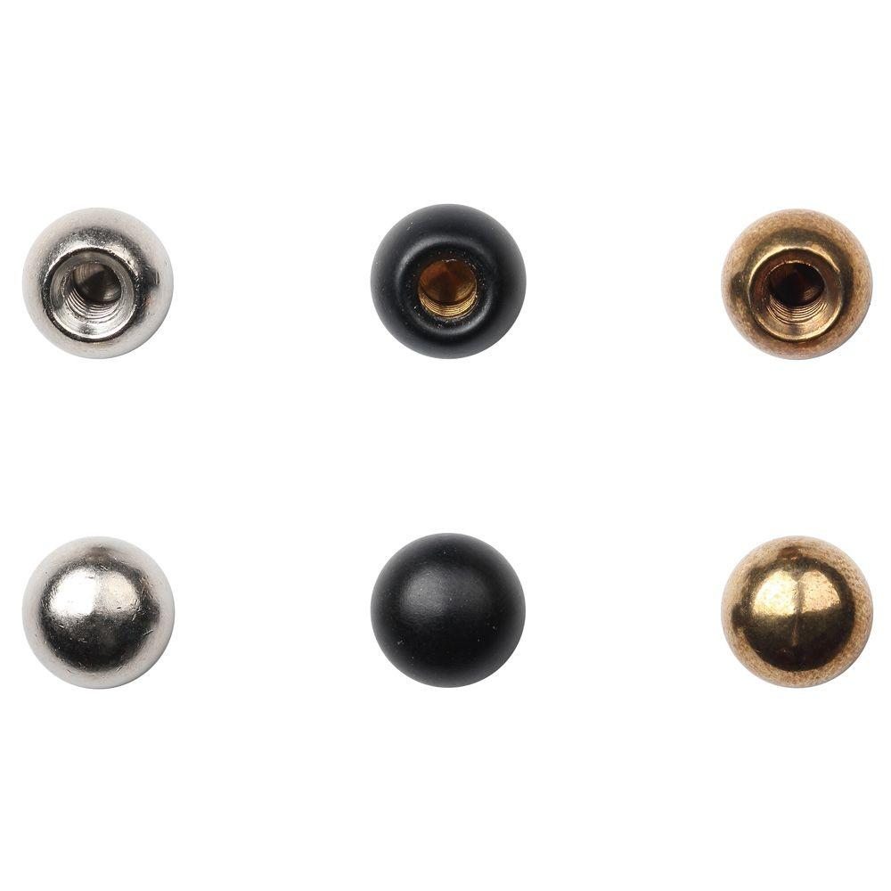 Westinghouse 3/8 in. Brass/Oil-Rubbed Bronze/Chrome Cap Nuts (6-Pack)-7066300 - The Home Depot