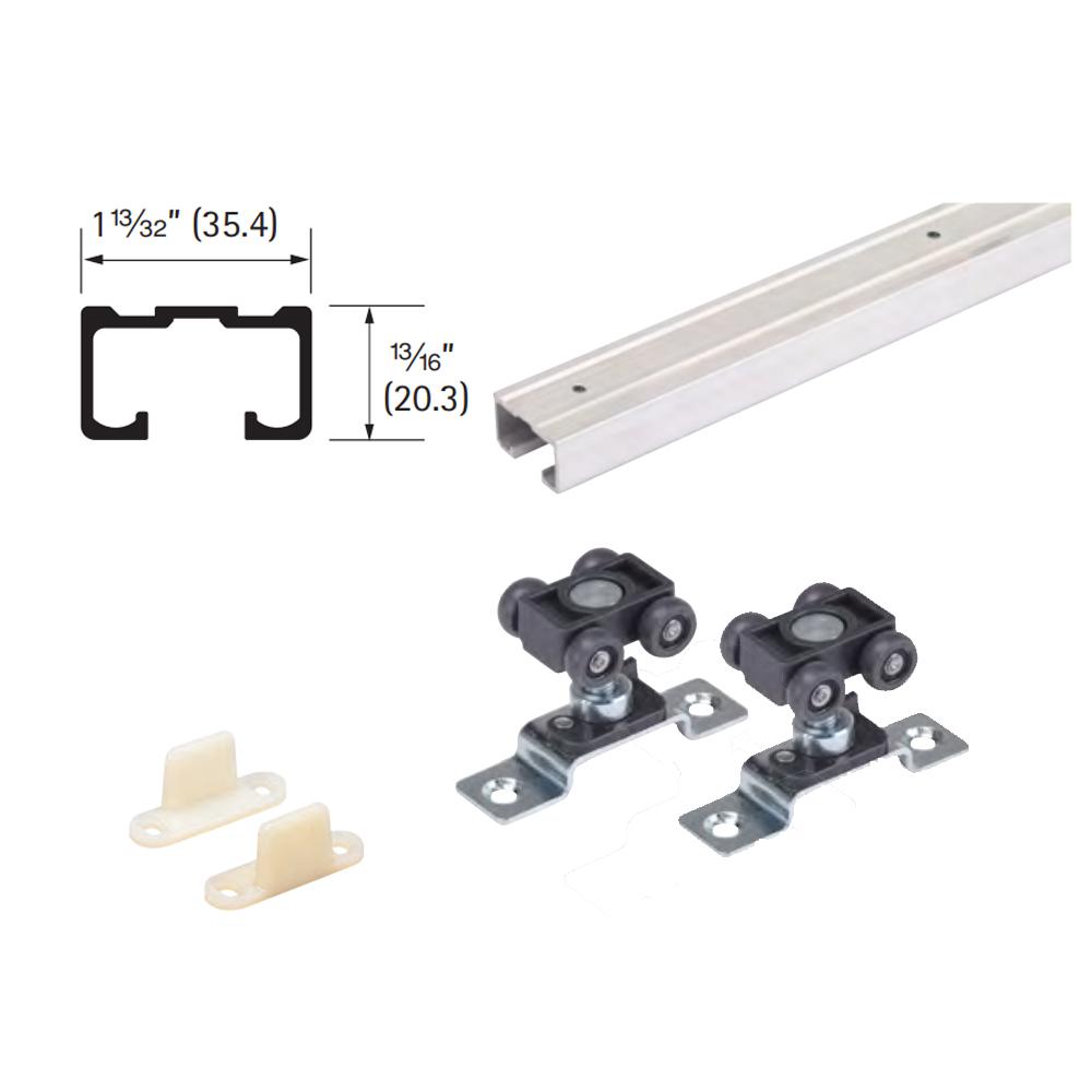 Hettich 48 in. Grant 75E Single Economy Door Hardware and TrackH