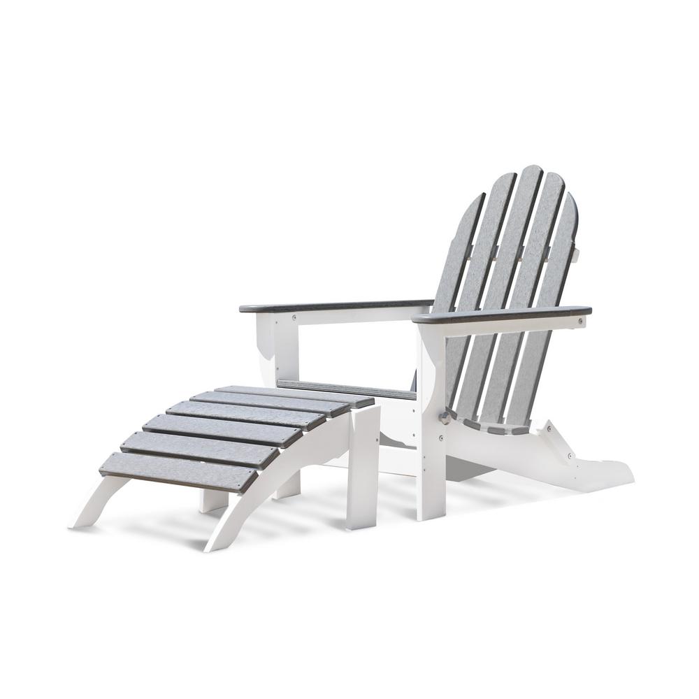 DUROGREEN Icon White and Driftwood Gray 2-Piece Plastic ...