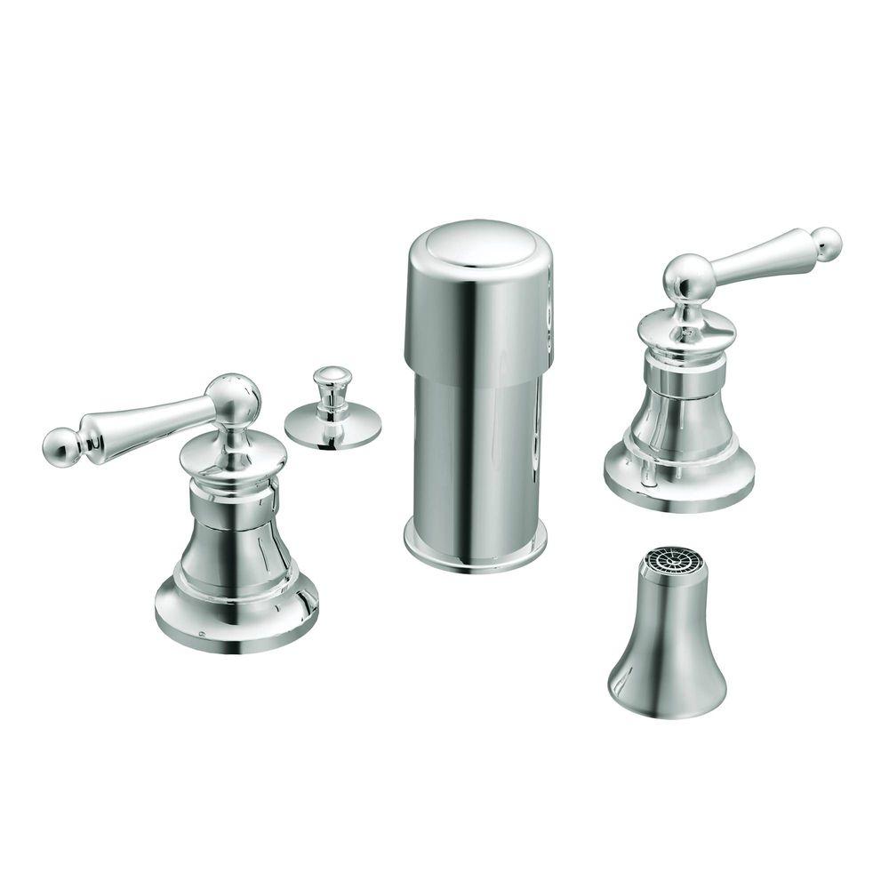 MOEN Waterhill 2 Handle Bidet Faucet In Chrome TS415 The Home Depot   Chrome Moen Bidet Faucets Ts415 64 1000 