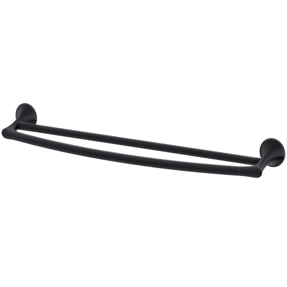 Pfister Rhen 24 in. Double Towel Bar in Matte BlackBTBRH2B The Home