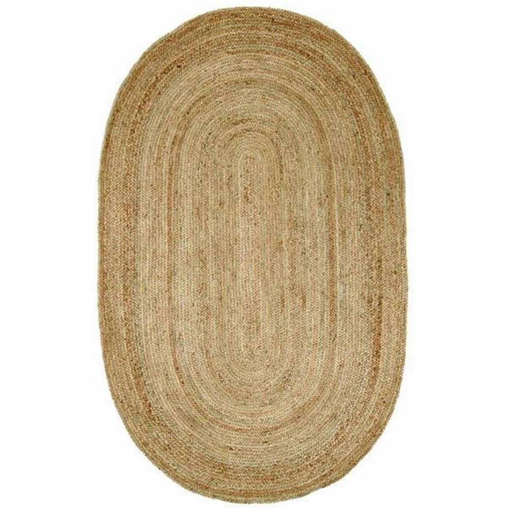 NuLOOM Rigo Jute Natural 4 Ft. X 6 Ft. Oval Area Rug-TAJT03-406O - The ...