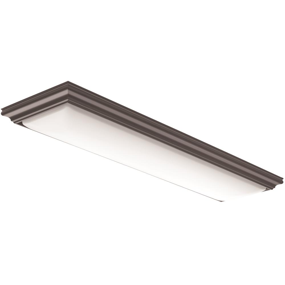 lithonia lighting vanderlyn 4 ft. brown led flush mount-fmfl 30840