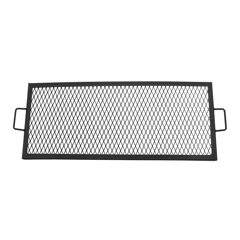 Sunnydaze Decor 36 in. X-Marks Steel Rectangle Fire Pit ...