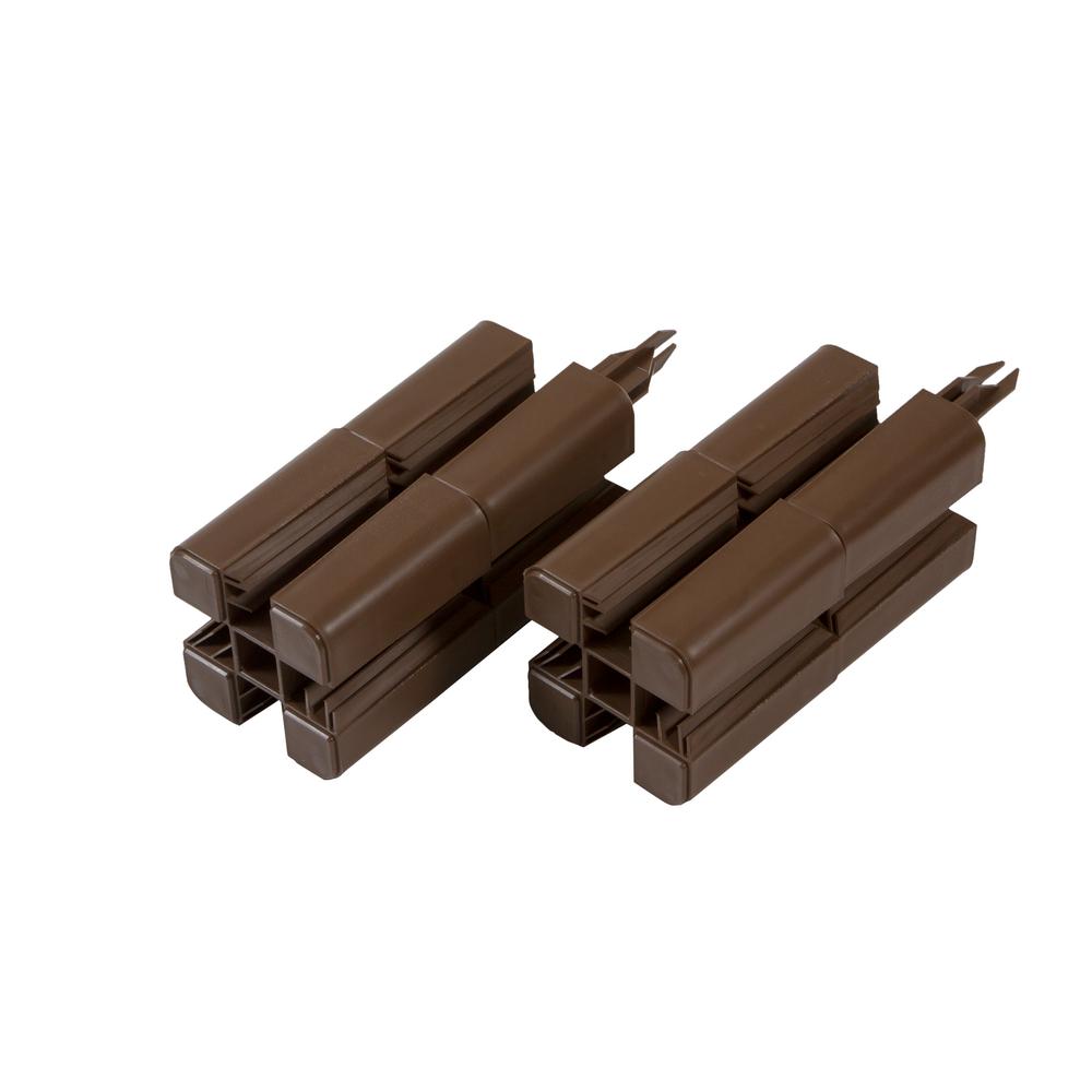 Oldcastle 7 5 In X Tan Brown Planter Wall Block Plastics Raised Bed Starter Kit