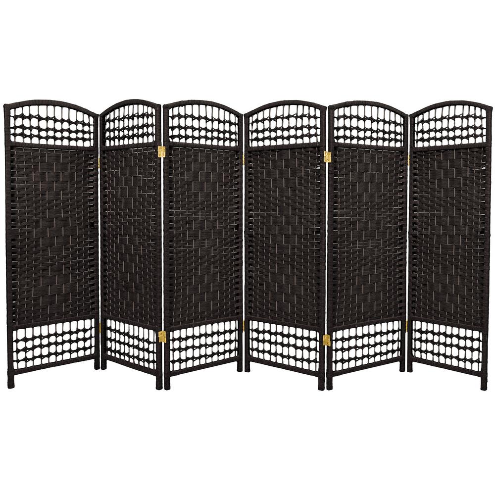 4 ft. Black 6Panel Room DividerFB4DMNDBLK6P The Home Depot