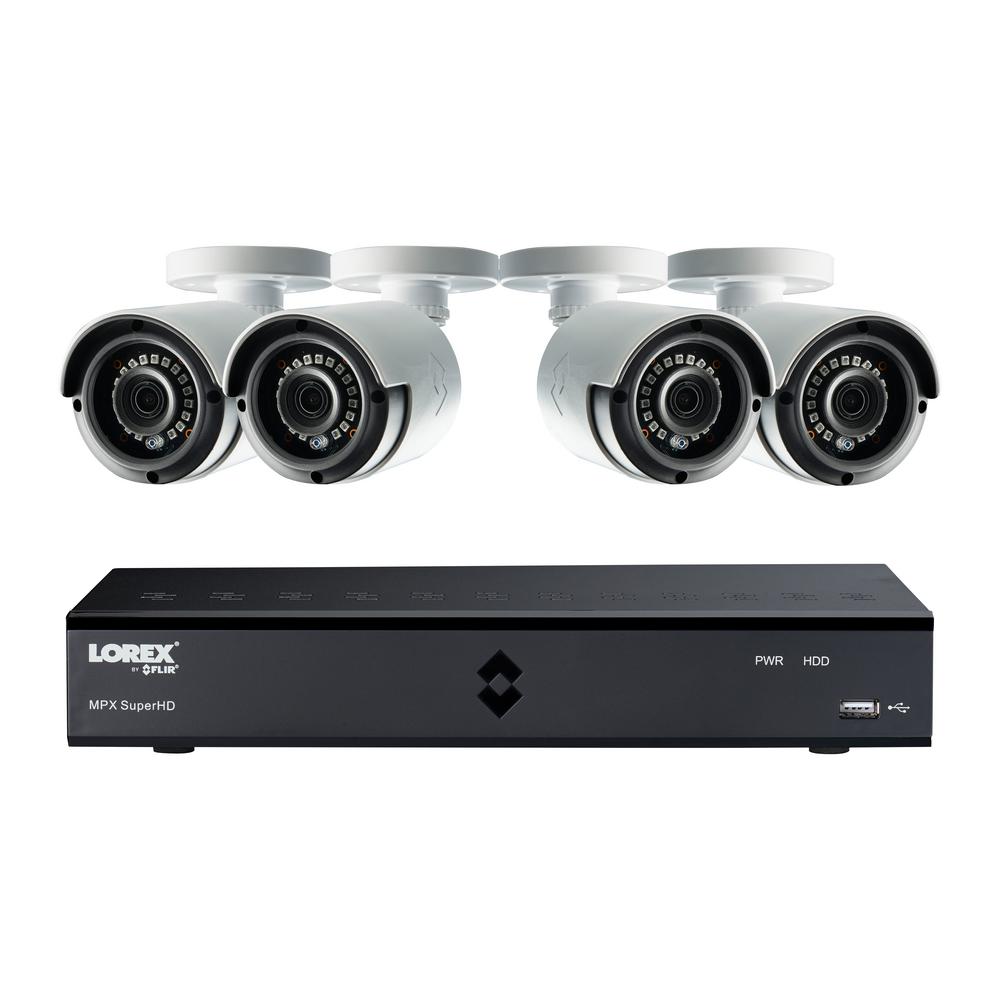 Lorex 8Channel SuperHD 4MP 1TB HDD Surveillance DVR System with 4