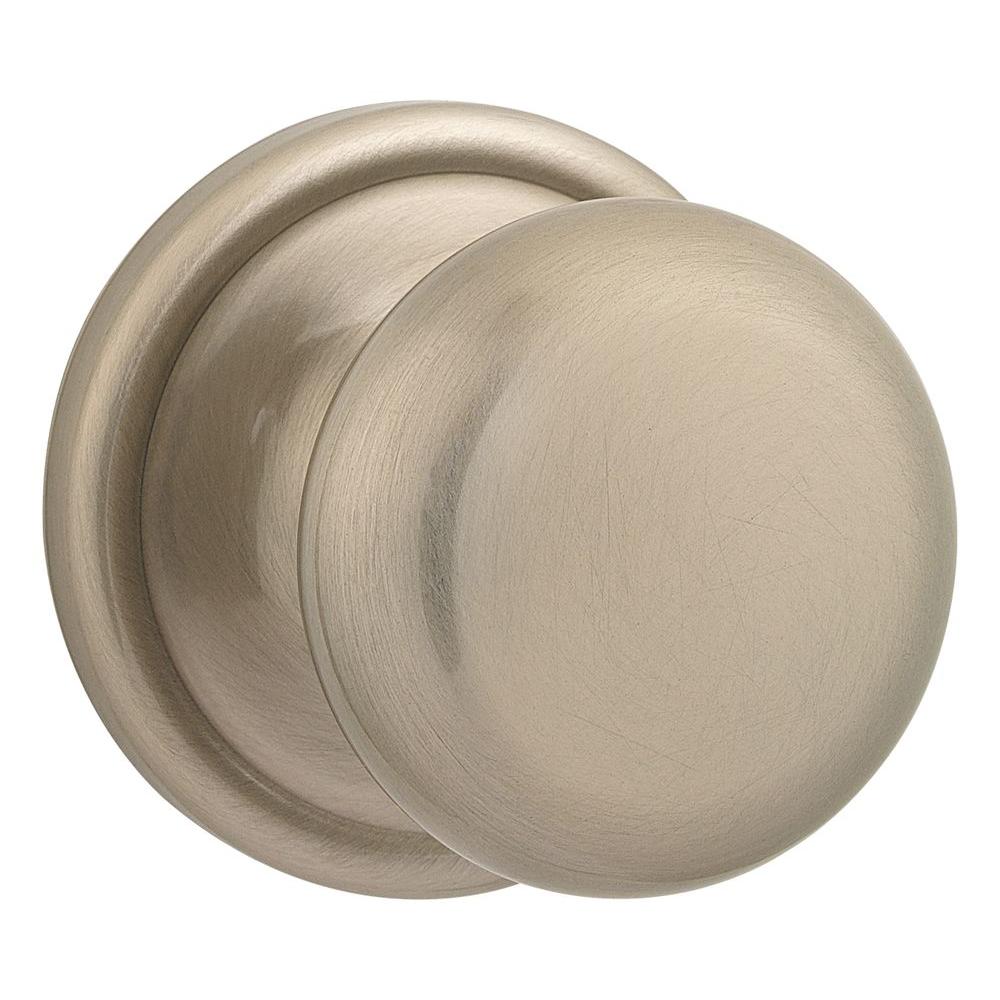 Kwikset Hancock Satin Nickel HalfDummy Knob788H 15 The Home Depot