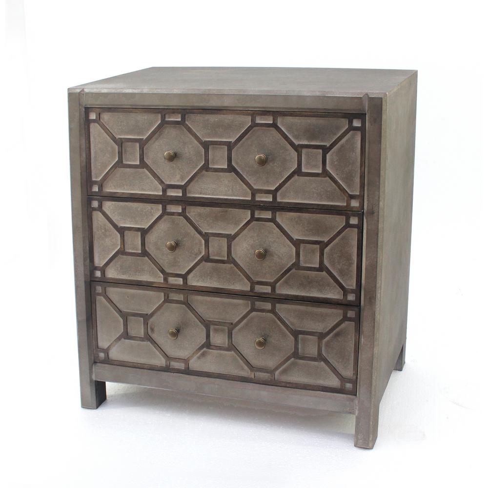 Distressed Brown Wood 3 Drawer Storage Cabinet Af 013 The Home Depot Undefined Distressed Brown Wood 3 Drawer Storage Cabinet