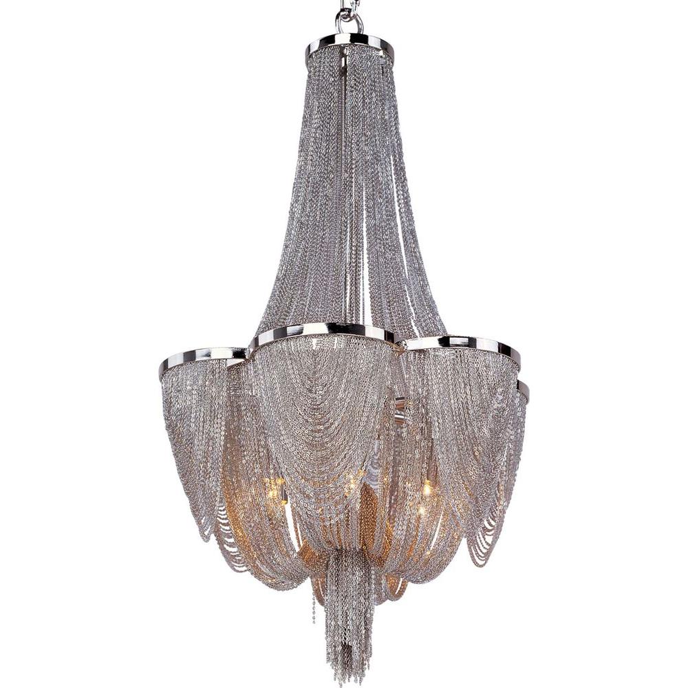 Maxim Lighting Chantilly 6 Light Polished Nickel Chandelier Maxim Lighting Chantilly 6 Light Polished Nickel Chandelier