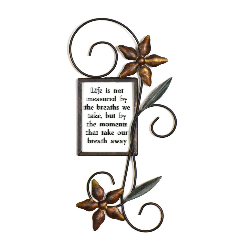 UPC 000337814837 product image for Fetco Halle Life Is Not Measured Metal Wall Art, Multi-Colored | upcitemdb.com