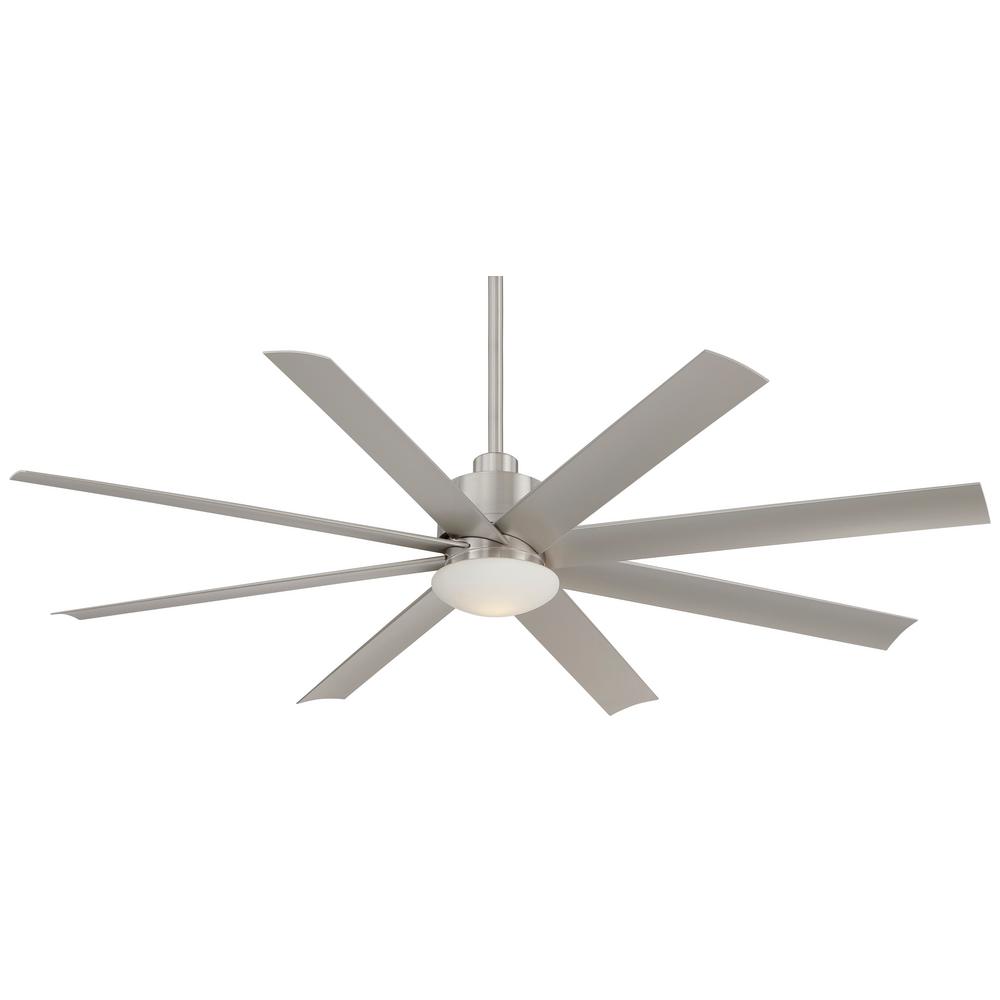 Minka Aire Slipstream 65 In Integrated Led Indoor Outdoor Brushed Nickel Wet Ceiling Fan With Light With Remote Control